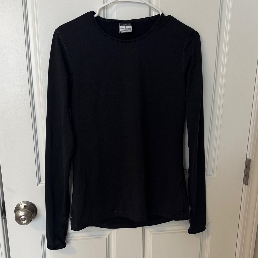 Nike Dri-fit Black Crew Neck LongsleeveShirt